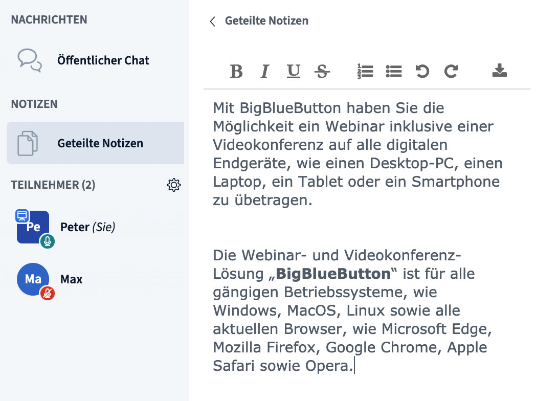 Geteilte Notizen