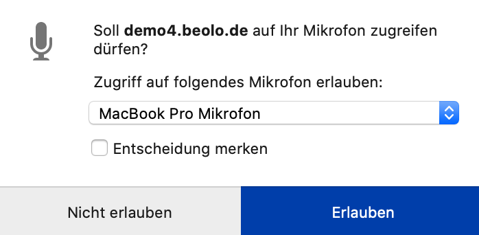 Mikrofon-Freigabe