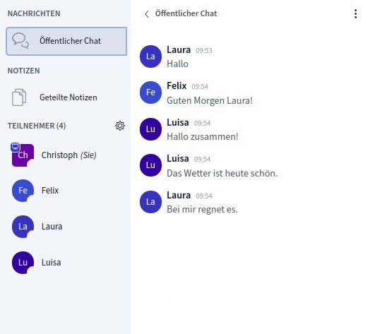 Öffentlicher BBB Chat
