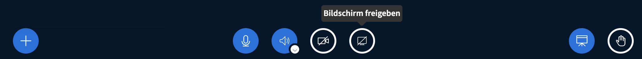 BigBlueButton Toolbar Symbol Bildschirm