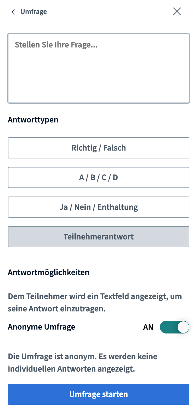 BigBlueButton Umfrage