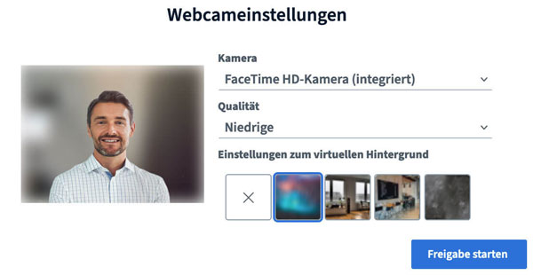 Features BigBlueButton Version 2.4 - Webcam Hintergrund