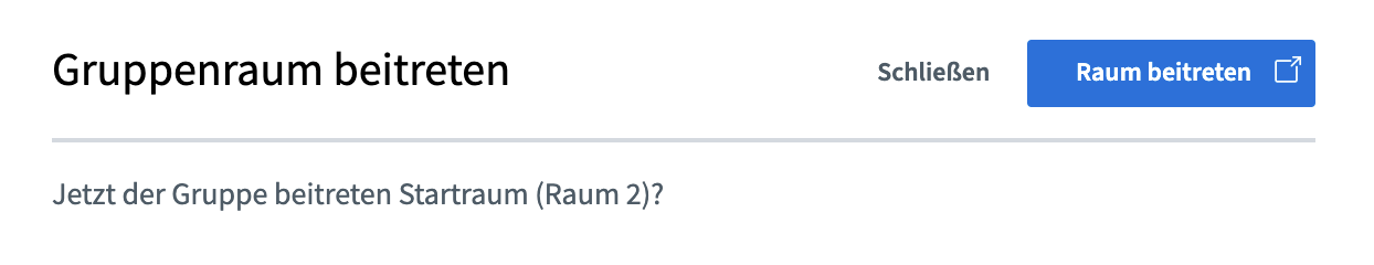 Gruppenräume / Breakout-Räume BigBlueButton Features Gruppenraum beitreten