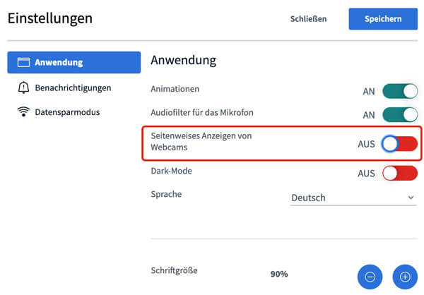 BigBlueButton Einstellungen Teilnehmerrechte