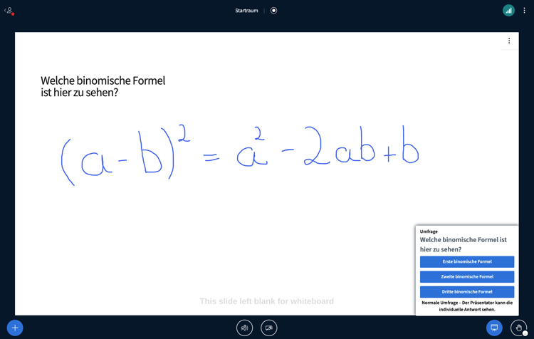 Umfragen und Abstimmungen BigBlueButton Features Umfragen Optionen
