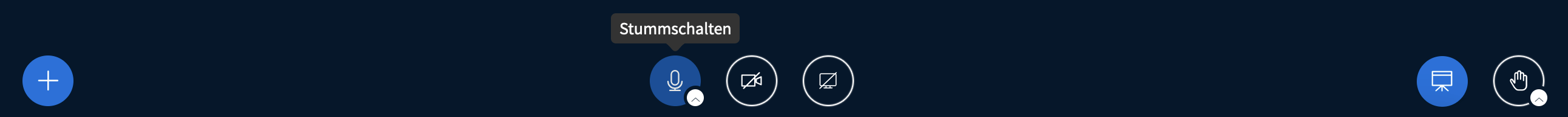 Audio- und Videoübertragung BigBlueButton Toolbar Symbol Mikrofon