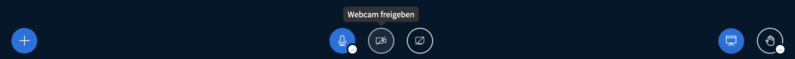 Audio- und Videoübertragung BigBlueButton Toolbar Symbol Webcam