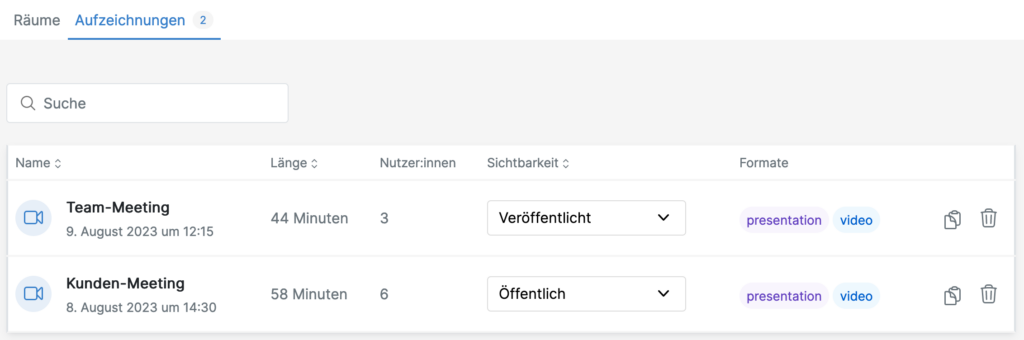 Aufzeichnung und Wiedergabe Aufzeichnung und Wiedergabe