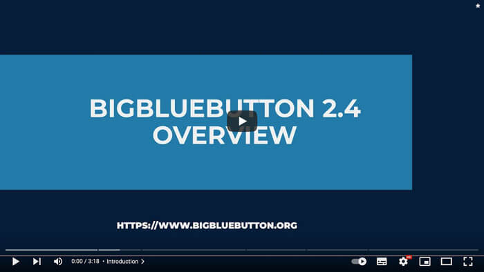 BigBlueButton* Videos BigBlueButton Release Version 2.4