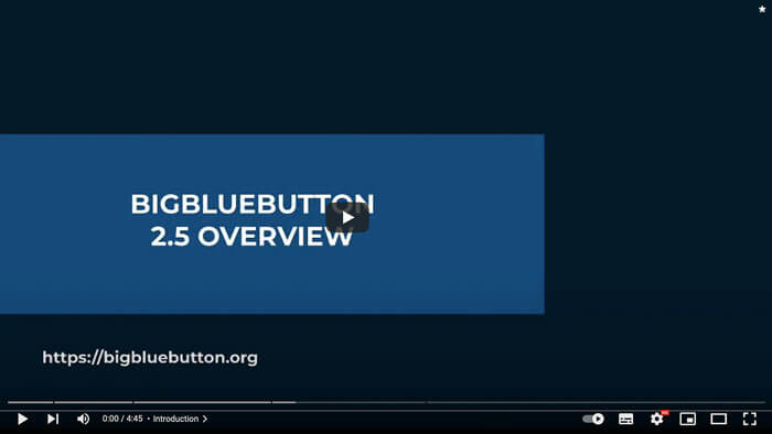 BigBlueButton* Videos BigBlueButton Release Version 2.5