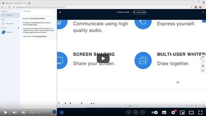 BigBlueButton* Videos BigBlueButton Tutorial Pan and zoom in your documents