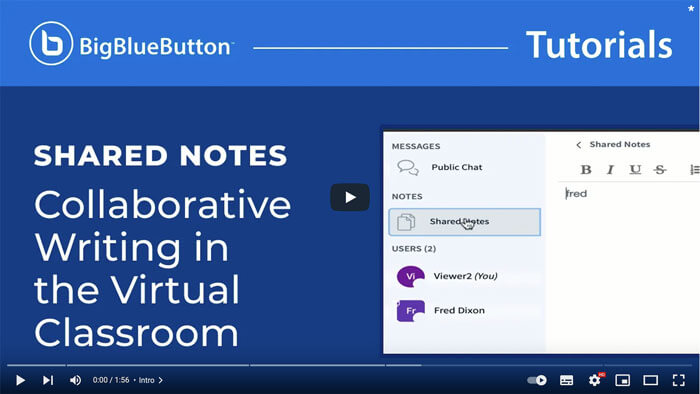 BigBlueButton Tutorial Shared Notes