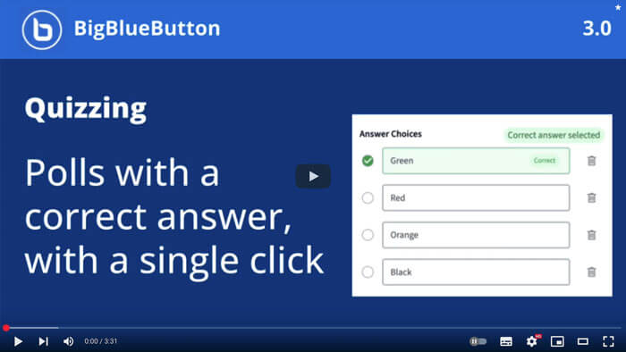 BigBlueButton Tutorial Quizzing